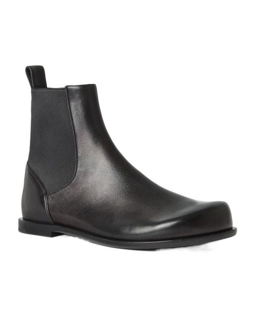 Fendi Black Ff Squared Chelsea Boots for men