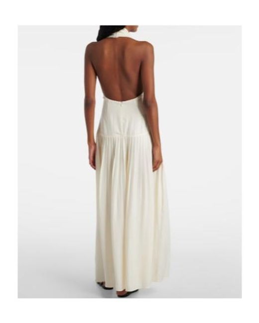 Proenza Schouler White Tala Halterneck Georgette Maxi Dress