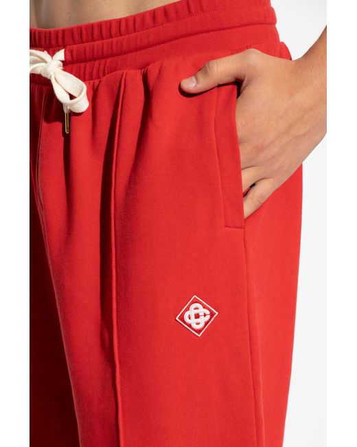 Casablanca Red Logo-Patch Track Pants for men
