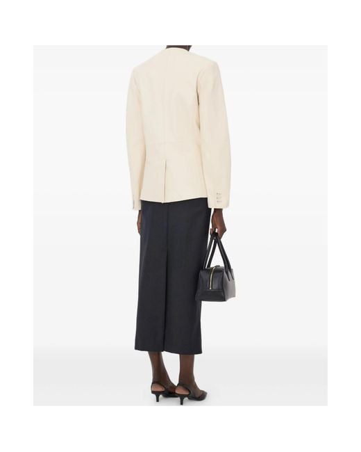 Loulou de Saison Natural Long-Sleeved Leather Jacket