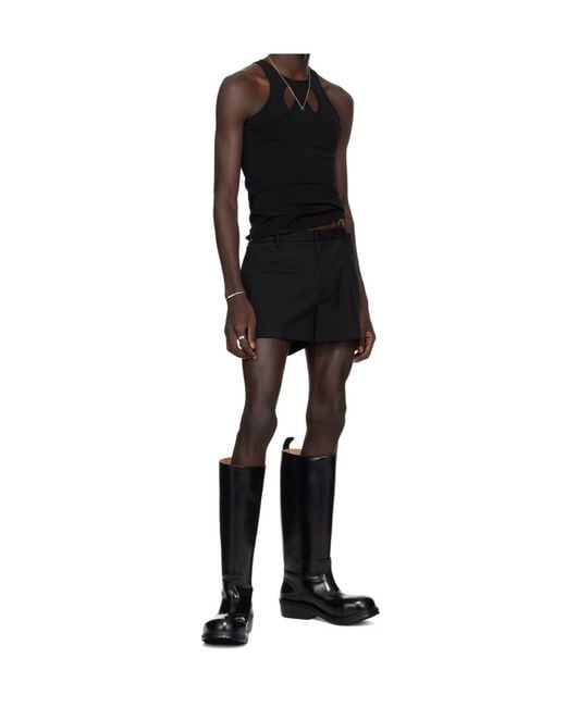 Dion Lee Black Mobius Loop Cut-Out Tank Top for men