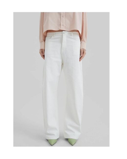 Frankie Shop White Nelton Barrel-Leg Jeans
