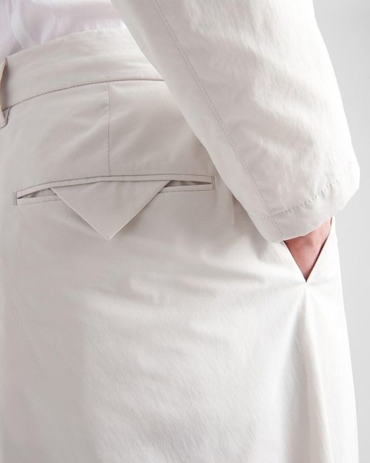 Prada White Technical Fabric Pants for men