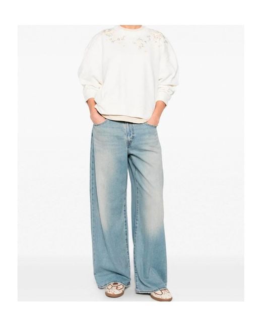 Twinset White Floral-Appliqué Sweater