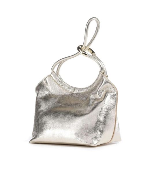 Coccinelle Gray Small Finn Pouch Bag