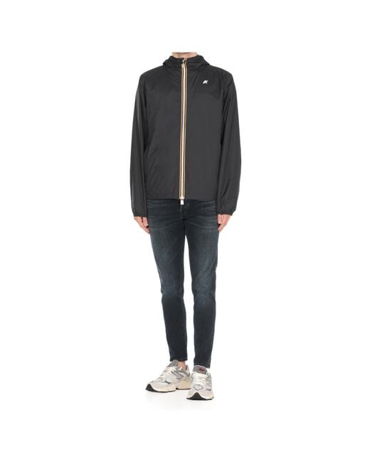 K-Way Blue Jake Plus.2 Reversible Jacket for men