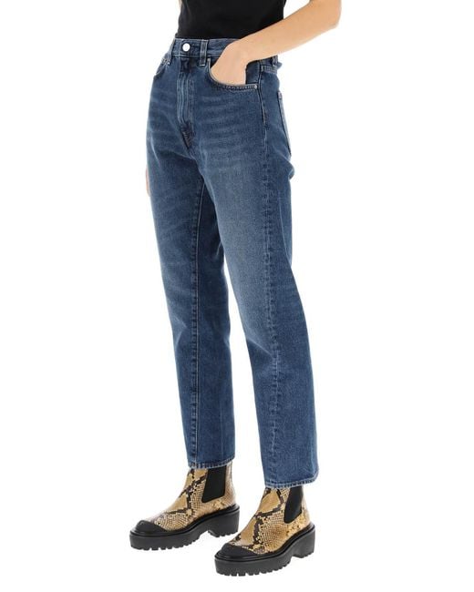 Totême  Blue Totême Mid-Rise Straight-Leg Jeans