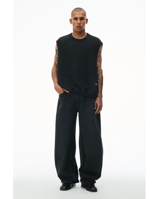 Alexander Wang Black Logo Printed Sleeveless Tank Top