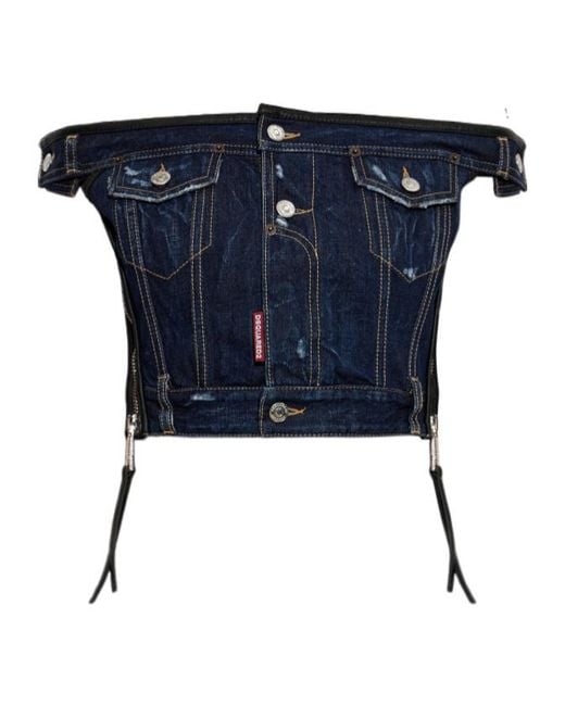 DSquared² Blue Dark Upside Top