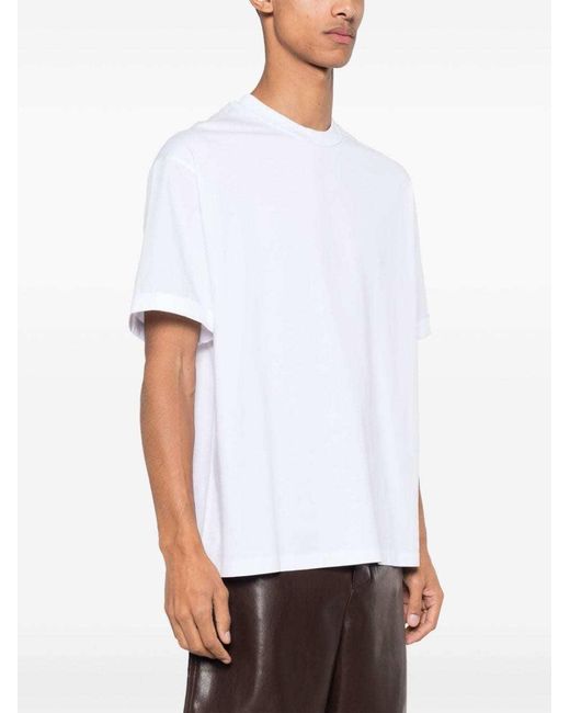 Neil Barrett White Crew-Neck Cotton T-Shirt for men