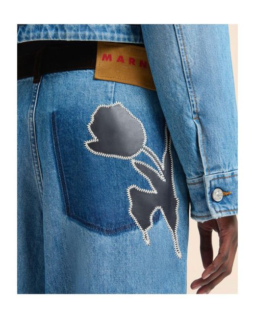 Marni Blue Wide Leg Jeans