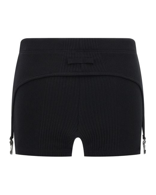 Jean Paul Gaultier Black Ribbed Shorts