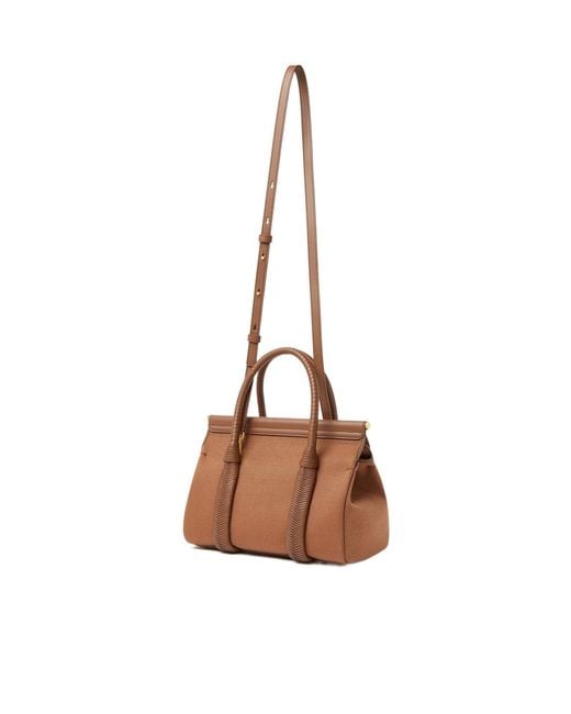 Loro Piana Brown Loom Bag L25