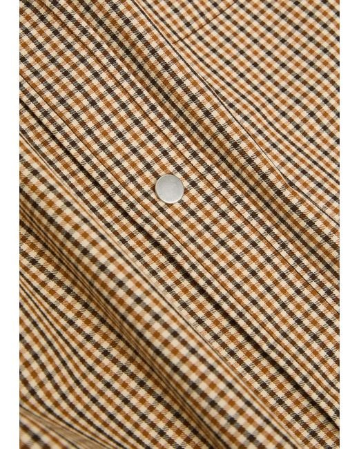 Vince Natural Checked Cotton-Blend Shirt