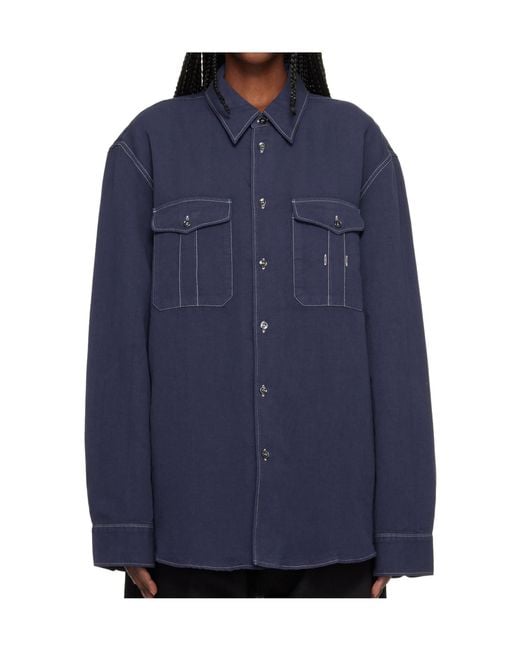 Studio Nicholson Blue Louro Utility Shirt for men