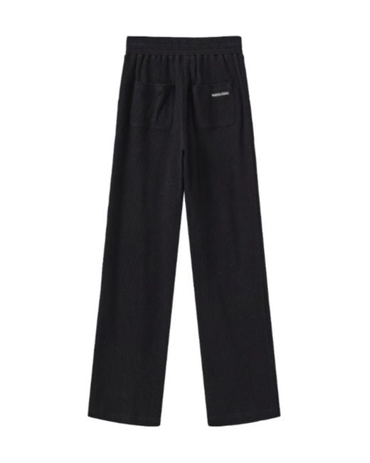 Marissa Chiara Black Embroidered Waffle Trousers