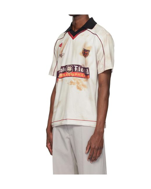 ANDERSSON BELL White Printed Soccer Jersey T-Shirt for men