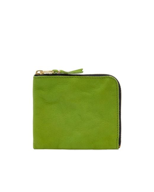 Comme des Garçons Green Zip Wallet for men