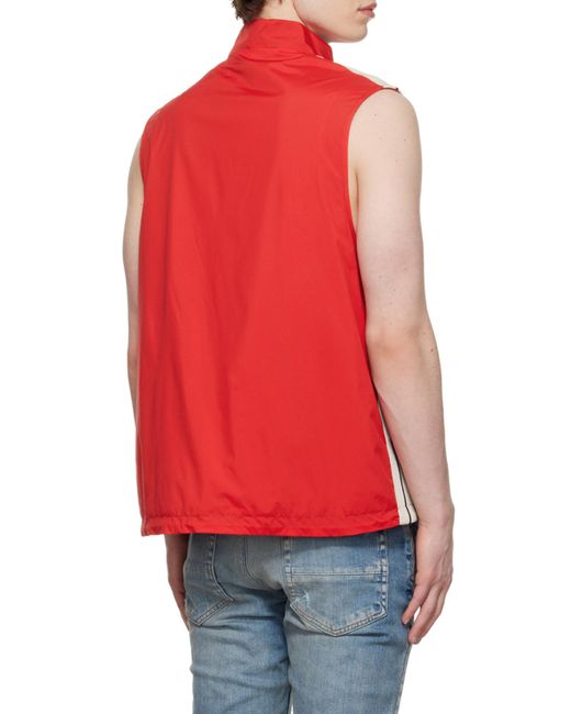 Palm Angels Red Logo Printed Vest for men