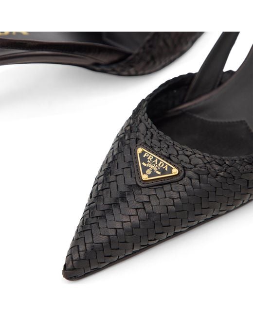 Prada Black Profile Keeps Slingbacks