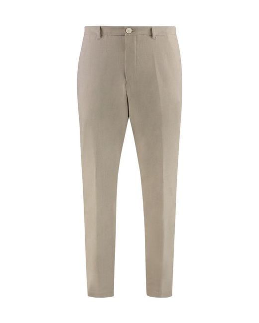 Boss Gray Boss Micro-Patterned Stretch Slim-Fit Suit Trousers for men