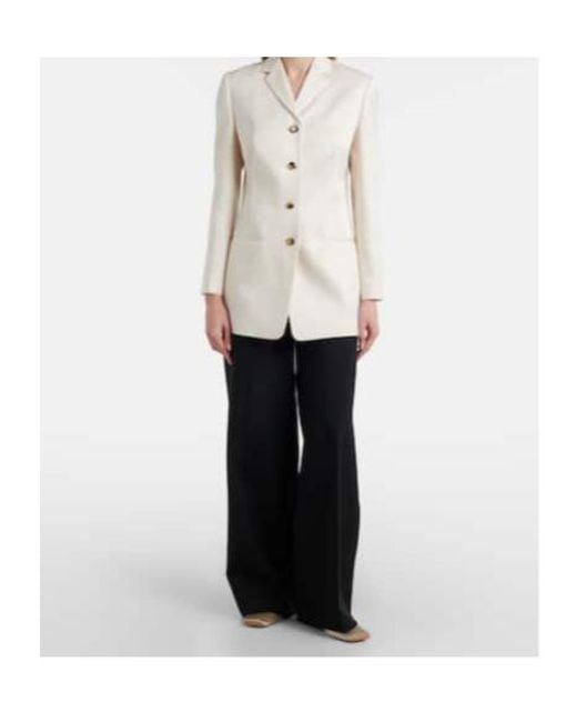 Calvin Klein White Adrian Wool And Silk Blazer