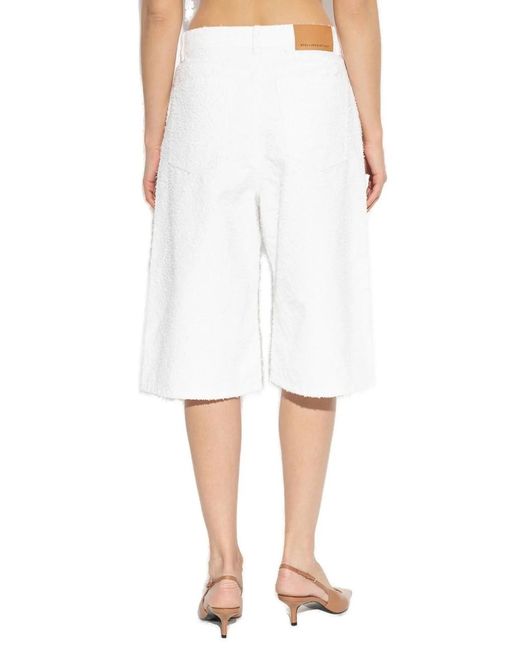 Stella McCartney White Denim Shorts