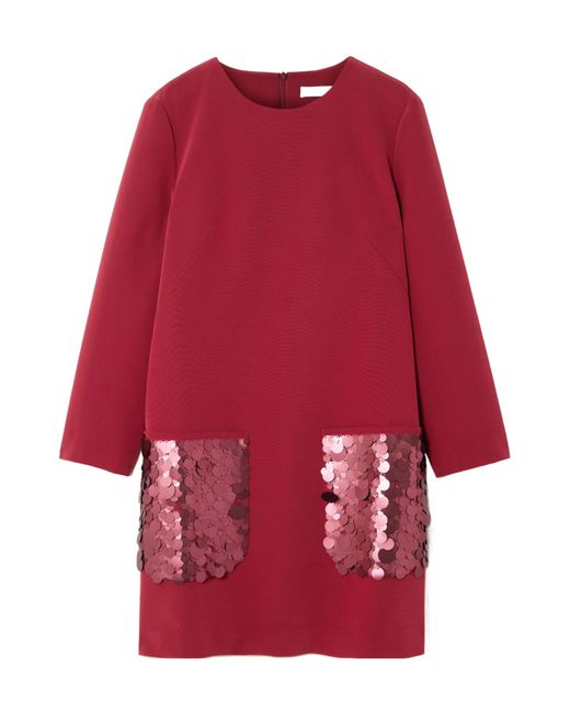 Joseph Red Round Neck Dress
