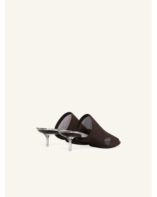 Courreges Brown Mesh Mule Sandals