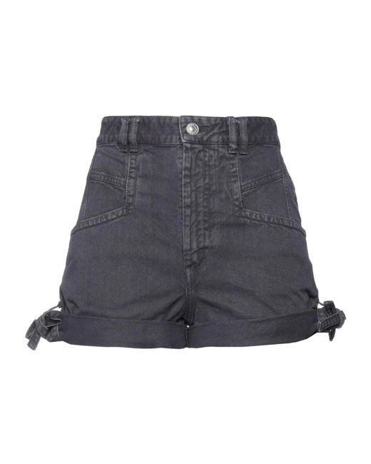 Isabel Marant Gray Colored Denim Shorts