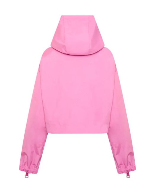 Khrisjoy Pink Drawstring Hooded Jacket