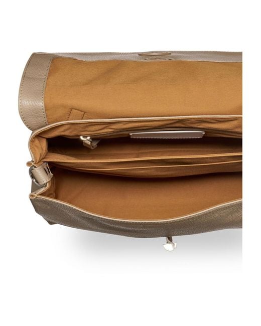 Zanellato Metallic Postina M Flap Crossbody Bag