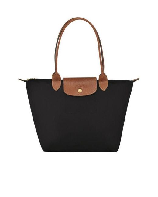 Longchamp Black Le Pliage Medium Tote Bag