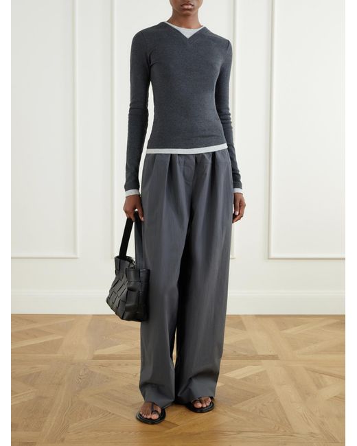 St. Agni Gray Pleated Casual Pants