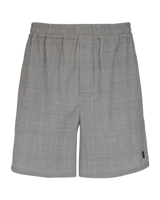 Balmain Gray Relaxed Shorts for men