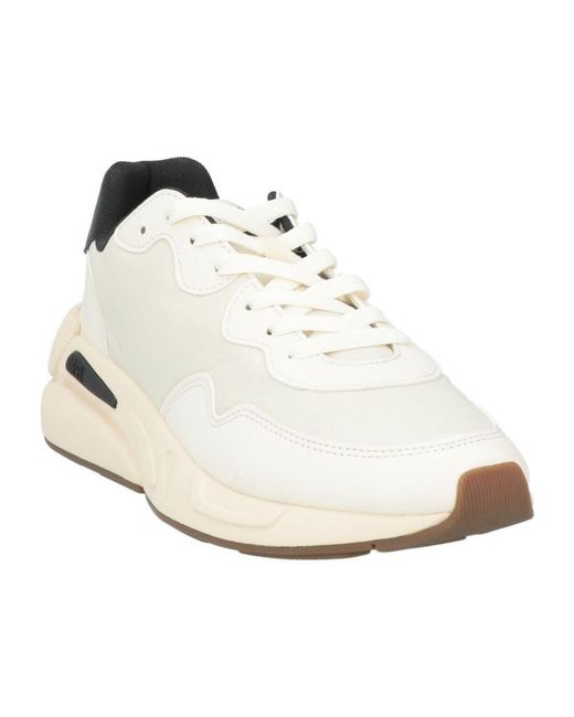 DIESEL White Simple Low-Top Sneakers