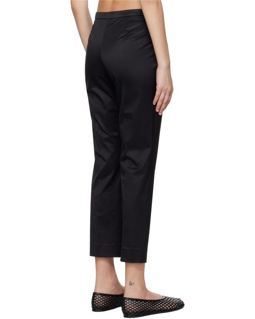 Totême  Black Totme Pressed Crease Cropped Trousers