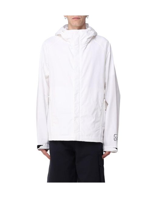 C P Company Green Logo-Patch Hooded Jacket for men