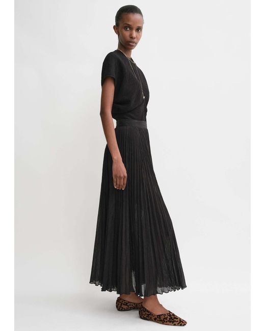 Totême Black Pleated Skirts