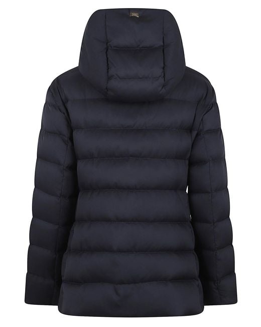 Herno Blue Hooded Zip Jacket