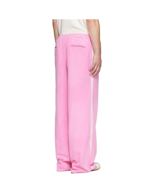 424 Pink Striped Sweatpants for men