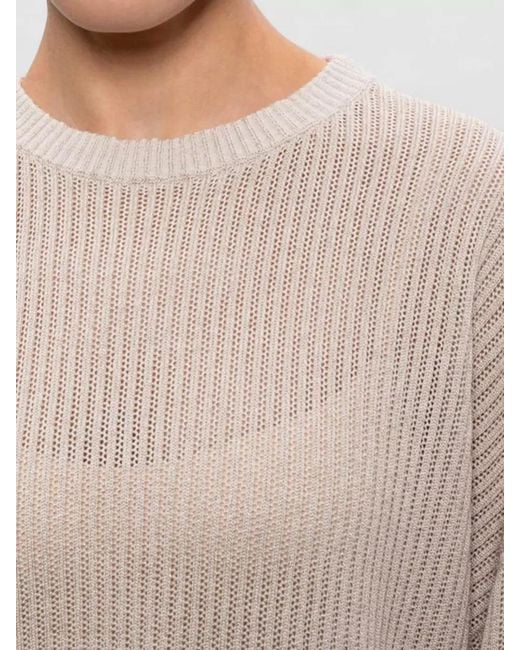 Brunello Cucinelli Natural Ribbed Sweater