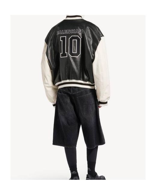 Balenciaga Black Nba Collaboration Varsity Jacket