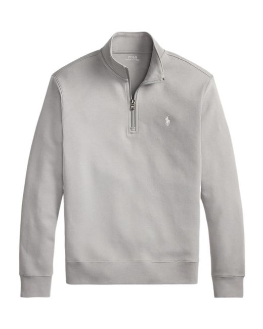 Polo Ralph Lauren Gray Quarter Zip-Up Hoodie for men