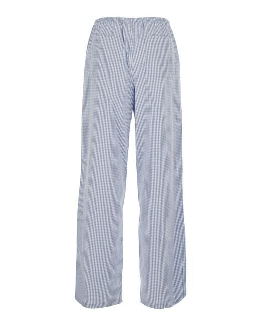 DUNST Blue Pajama String Check Pants