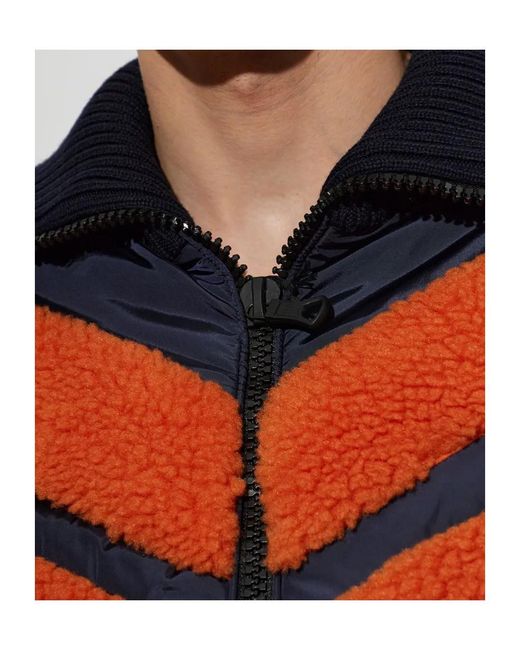 DSquared² Blue Herringbone-Panel Zip-Up Jacket for men