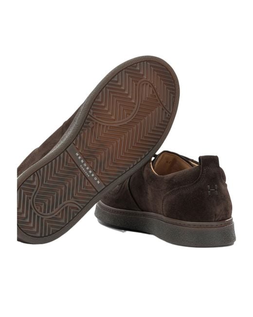 Henderson Brown Round-Toe Sneakers for men