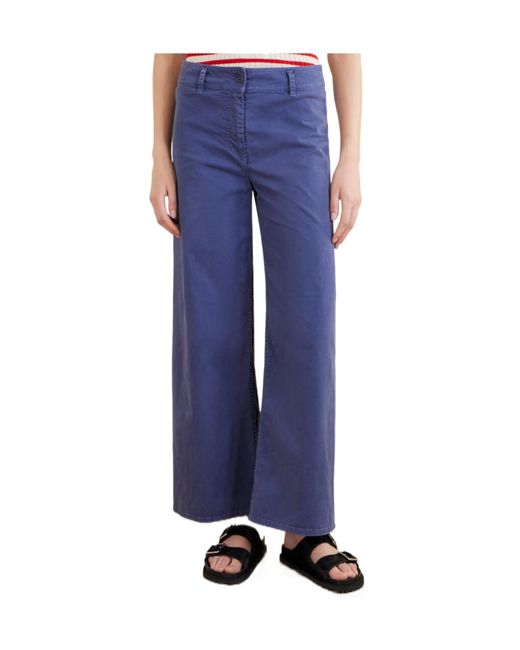 Nili Lotan Blue Megan Wide-Leg Pants