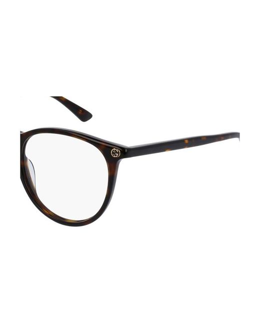 Gucci White Eyewear Round Frame Glasses