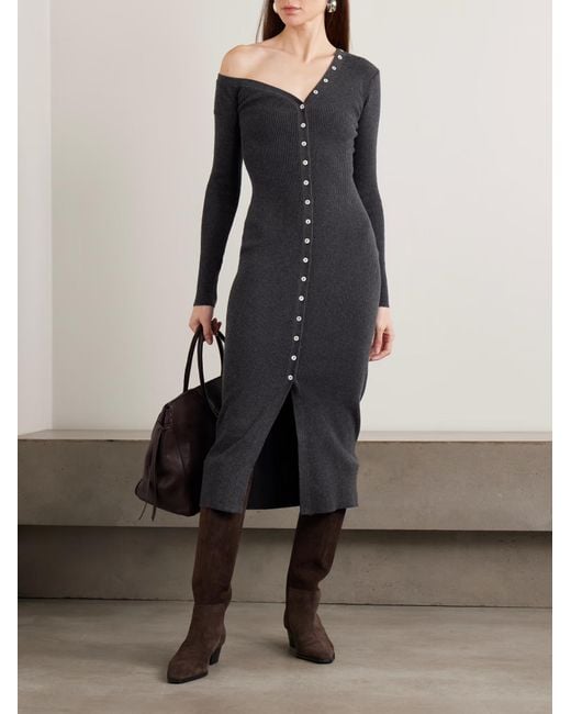 Staud Black Off-Shoulder Dress